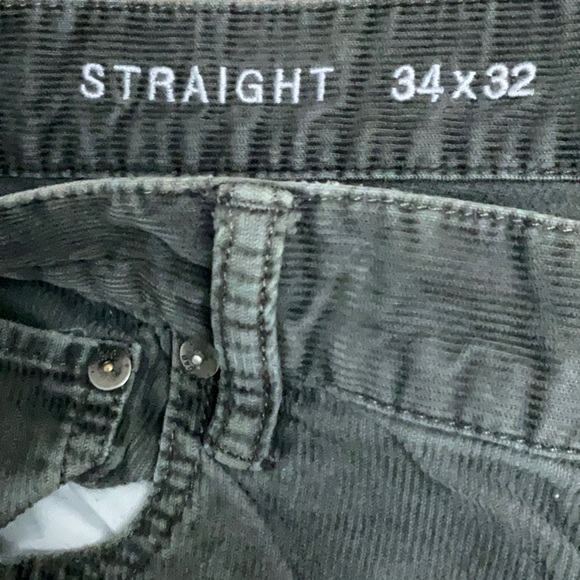 GAP Straight Leg Black Corduroy Jeans Black 34x32 - Picture 2 of 7